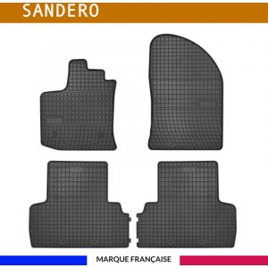 Autosweet - Tapis de voiture - Sur Mesure pour sandero (2013 - 2017) - 4 pièces - Tapis de sol antidérapant pour automobile - Souple