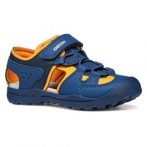 Geox J VANIETT Boy A Sandale, Navy/Orange, 37 EU