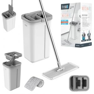 Teesa Balai de Nettoyage, Microfibre Plastique, Gris (Grey chiné 14), 5,7 l