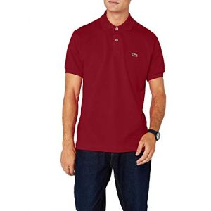 Lacoste L1212 - Polo - Coupe droite - Manches courtes - Homme - Rouge (Bordeaux) - 3XL (Taille Fabricant : FR 8)