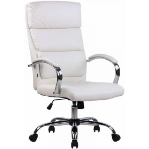 CLP Fauteuil de bureau Bradford blanc Similicuir