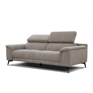 Canapé droit 3 places XXL tissu taupe