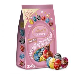 Lindt Sachet Rose d'&OElig;ufs LINDOR - Assortiment Chocolat 6 Recettes, 350g