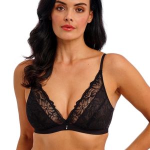 WACOAL soutien-gorge sans armatures en dentelle Abellia Noir - Taille S