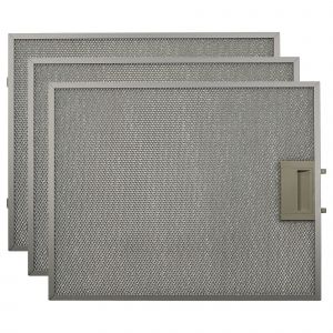 Vhbw 3x Filtre anti-graisse compatible avec Neff D86EH52N0/03, D86EH52N0B/01, D86EH52N0B/02 hotte de cuisine - 34,9 x 29,6 x 0,8 cm, m&eacute;tal