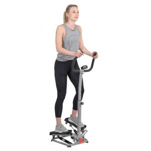 Sunny Health & Fitness : Machine Twister Stepper, Stepper r&eacute;glable en Hauteur, Exercice de Marche d'escalier avec Guidon et Moniteur LCD, &eacute;quipement de Gym &agrave; Domicile en int&eacute;rieur - SF-S020027