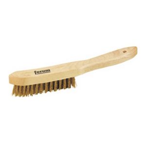 Forum Brosse m&eacute;tallique &agrave; main, fil en laiton, Nombre de rang&eacute;es : 2