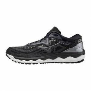 Image de Mizuno WAVE SKY 4 - Chaussures running Homme black/castlerock/cool silver