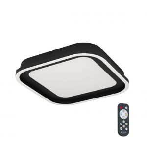 Eglo Lampe de plafond calagrano plastique blanc led 11W 10W 3000-6500K l: 37,5 cm b: 37,5 cm h: 6 cm Dimmable