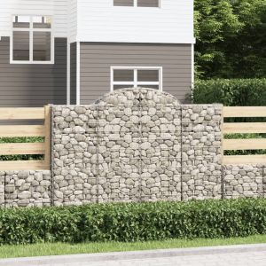 VidaXL Paniers &agrave; gabions arqu&eacute;s 2 pcs 200x50x140/160 cm Fer galvanis&eacute; n/a