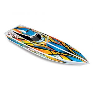 Traxxas Bateau RC BLAST Offshore RTR avec accus et chargeur USB - Orange