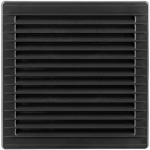 Grille de ventilation EDM 87726 Anthracite 17 x 17 x 1,15 cm Moustiquaire