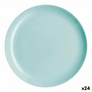 Luminarc Assiette Plate Diwali Turquoise Verre (25 Cm) (24 Unités)