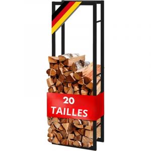 Karat - tag&egrave;re &agrave; bois de chemin&eacute;e, Kreta, Porte b&ucirc;ches Design, 80 x 25 x 100 cm