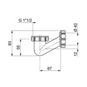 Image de Wirquin Siphon baignoire en "v"