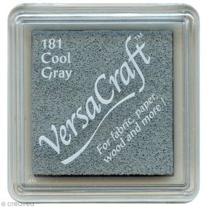 Versacraft - tampon d'encreurs -181 Cool Gray (Gris froid), 25 x 25 mm