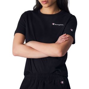 Champion Legacy American Classics W Script Logo Light Cotton Jersey S-s Regular Crewneck T-Shirt, Noir, Large Femme