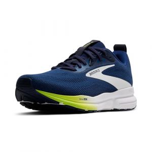 Brooks Homme Trace 4 Baskets, Navy Peacoat Acid Lime, 42.5 EU