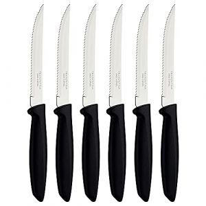 Tramontina Lot de 6 couteaux &agrave; fruits/tomates (noir, pointe pointue)