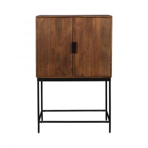 Dutchbone Buffet 2 portes en bois foncé et métal