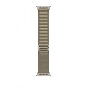 Image de Apple Bracelet Watch 49mm Boucle Alpine Olive Bleu S