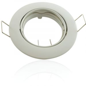 Support encastrable rond orientable blanc - Blanc - Sans douille