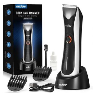 Sejoy Tondeuse Corps Homme Électrique, Tondeuse Parties Intimes Avec Lumière Led, Tondeuse Multi-Usage Rechargeable Étanche, Lame En Céramique, Sécurité Et Précision