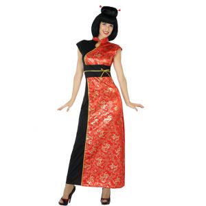 Ruedelafete Déguisement chinoise femme - Couleur Rouge - Taille XL