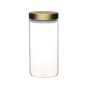 Master class MasterClass - Bocal de Conservation en Verre avec Couvercle en Laiton, 1,5 L