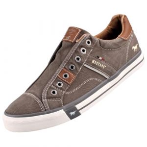 Mustang Baskets basses en toile grise et à Slip-on