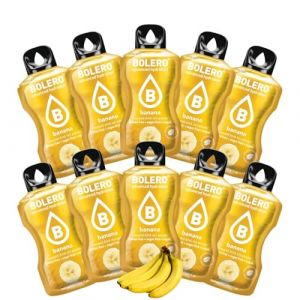 BOLERO Banane 10 sticks 9g poudre boisson sans sucre à la Stevia Faible en calories sans colorant ni conservateur