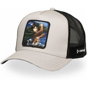 Capslab Casquette Casquette trucker avec filet Attack des Titans levi