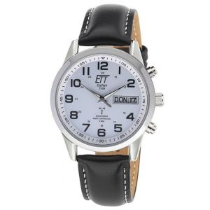 Montre - ETT ECO TECH TIME - EGS-11436-12L - Radio Piloté - Cuir - 5 Atm