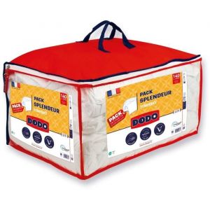 Dodo Pack Couette 140x200 cm + 1 Oreiller 60x60 cm - Splendeur - Garnissage 100% Polyester Volupt'air 300G/M