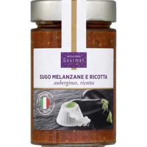 Monoprix gourmet Sauce Sugo melanzane E ricotta &agrave; la tomate, aux aubergines et &agrave; la ricotta