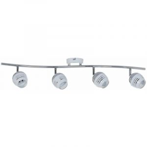 Spotlight Plafonnier Chrome/Blanc Hypnos, Inclue 4xG9 28W, IP20, 230V AC, Cl e I