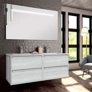 -10% - Cosyneo - Meuble de salle de bain - IRIS et miroir Led STAM - 120cm