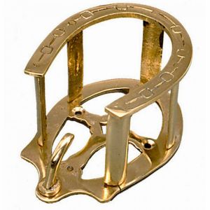 Porte-bride en fer cheval laiton Tattini