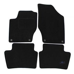 Tapis De Sol Noir Velours - J&J AUTOMOTIVE - Peugeot 308 2007-2013 - Sur Mesure - Antid&eacute;rapant - Imperm&eacute;able