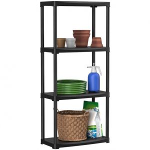 Étagère de rangement pour côte - Plastique - Max. 30 kg par étagère - 60 x 30 x 133 cm - Noir