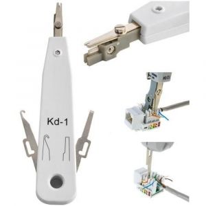 Iso Outil Raccordement LSA Push Knife Pince Coupe-Fil Poin&ccedil;on RJ45 LAN T&eacute;l&eacute;phone