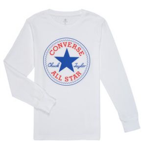 Image de Converse T-shirt enfant CHUCK PATCH LONG SLEEVE TEE - Couleur 8 / 10 ans,10 / 12 ans,12 / 13 ans,13 / 15 ans - Taille Blanc