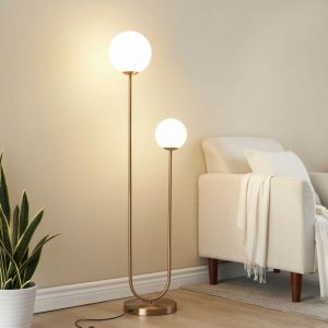 Kosilum Lampadaire scandinave double &eacute;clairage - Ciarella