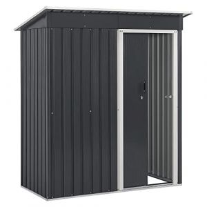 Maison d'été en métal S - Anthracite - Base incluse