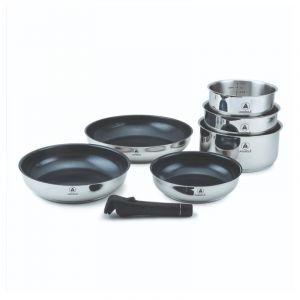 Set 7 pi&egrave;ces amovible 'r&eacute;actif' inox Laguiole LA-9120820