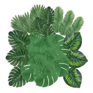 44 feuilles tropicales d&eacute;co palmier monstera vert - g&eacute;n&eacute;rique 36580