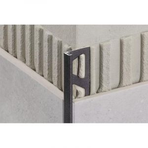 Profil&eacute; d&eacute;coratif - JOLLY-TS - Alu. finition structur&eacute;e ivoire - Longueur: 2,5 m - Hauteur: 12,5 mm - Mati&egrave;re: en aluminium