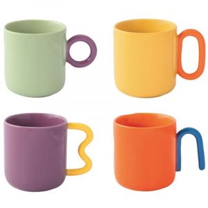 Easy life Coffret 4 Mugs 35 Cl Bicolore - Creative