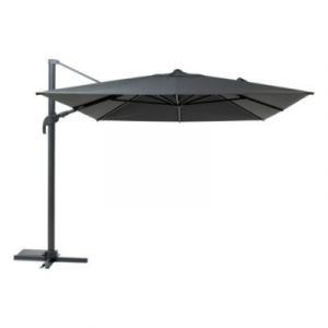 Hesperide Parasol D&eacute;port&eacute; Rectangulaire Melhia Graphite Avec Led - 4 X 3 M