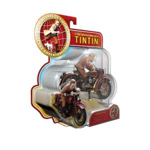 Image de Plastoy Figurine Tintin et moto (10 cm)